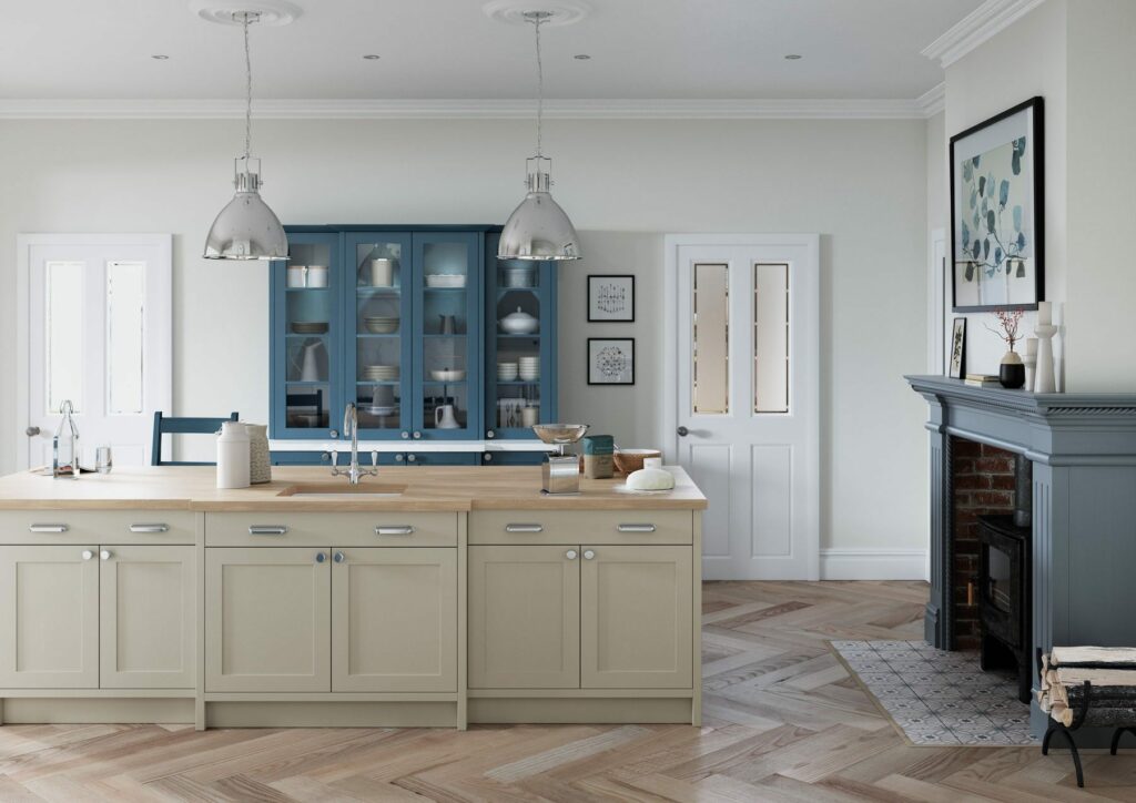 Aldana Airforce And Stone Shaker Kitchen | Stanford Design, Upminster